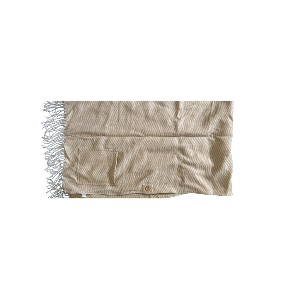 Tan Fringed Scarf - Picture 2 of 3